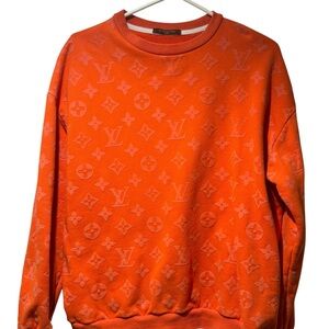 Louis Vuitton Orange Monogram Crewneck Sweater